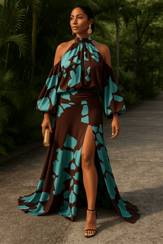 Vestito Lungo Elegante con Spacco – Edizione Limitata - Biresi